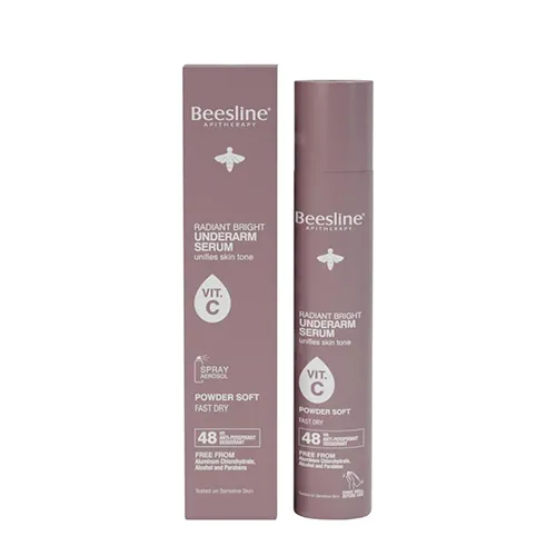 Beesline Whitening Underarm Deodorant Spray Serum Soft Powder, 150ml