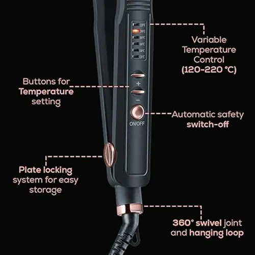 Beurer Ceramic-Tourmaline Hair Straightener, HS 40 - Image 3