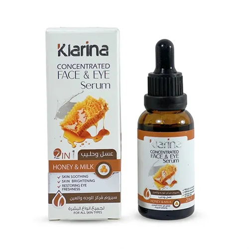 Clarina Concentrated Face & Eye Serum with Honey & Milk, 30ml