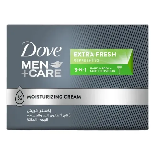 Dove Soap  Care 3 in 1 Extra Fresh For Men , 100 gm