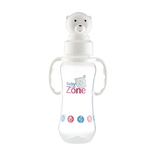 Feeding Bottle with Handles and Bear Cap from Baby Care Zone, 240ml