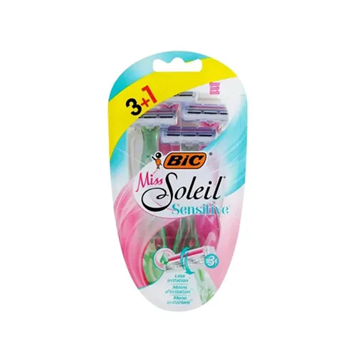 Miss Soleil Women's Razors for Sensitive Skin from Bic, 3+1 Pieces