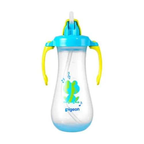 Pigeon Baby Straw Cup with Leak-Proof Design, Blue, 300 ml