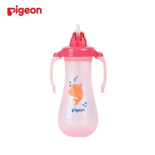 Pigeon Baby Straw Cup with Leak-Proof Design, Pink, 300 ml