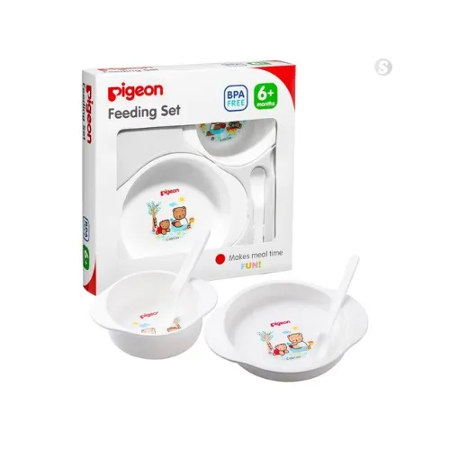 Pigeon Feeding Set with Stopper Spoon, Age +6 months