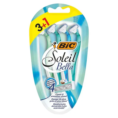 Soleil Bella 4-Blade Women's Razors from Bic, 3 + 1 Free