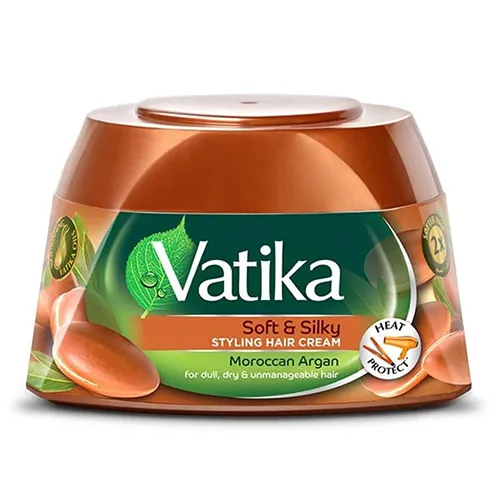 Vatika Hair Cream With Argan Nourishing & Moisturizing For Dry Hair, 140ml