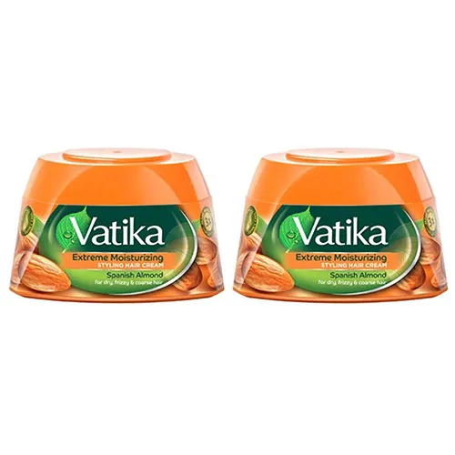 Vatika Hair Styling Cream Ultra Moisture With Almond, Honey & Aloe Vera, 140ml 1+1