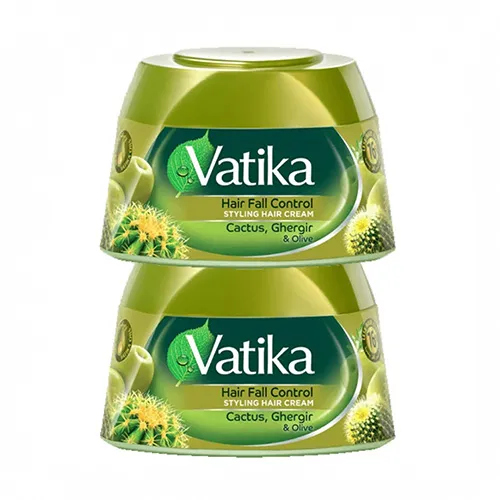 Vatika Hair Styling Cream With Aloe Vera, Watercress & Olive, 140ml 1+1 Offer