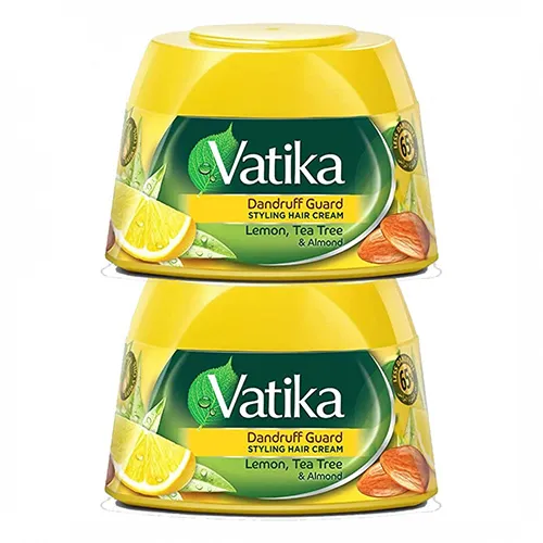 Vatika Hair Styling Cream With Lemon, Tea Tree & Almond, 140ml 1+1 Offer