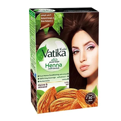 Vatika Henna Hair Color With Almond Natural Brown 4