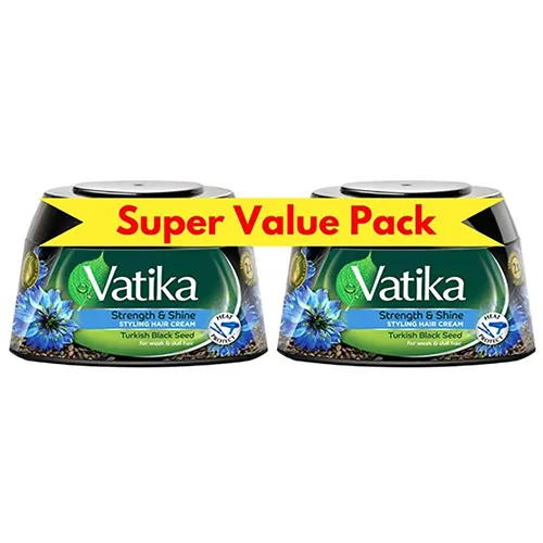 Vatika Turkish Black Seed Hair Styling Cream, 140ml 1+1 Offer