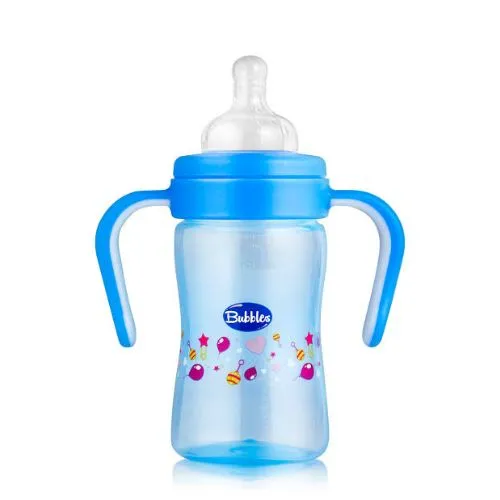 Baby Feeding Bottle With Handle from Bubbles Classic, Blue, 180 ml