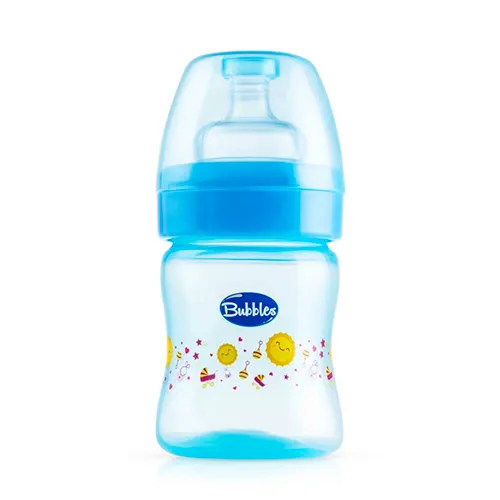 Baby Feeding Bottle Without Handle from Bubbles Classic, Blue, 120 ml