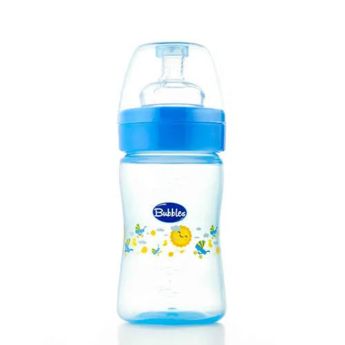 Baby Feeding Bottle Without Handle from Bubbles Classic, Blue, 180 ml