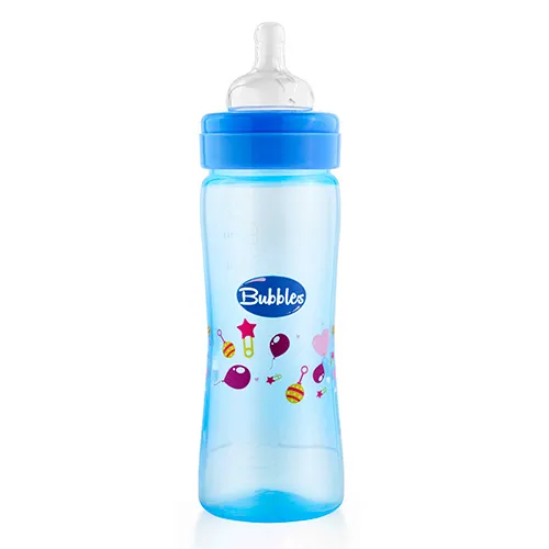 Baby Feeding Bottle Without Handle from Bubbles Classic, Blue, 270 ml