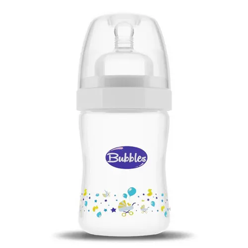 Baby Feeding Bottle Without Handle from Bubbles Classic, White, 120 ml