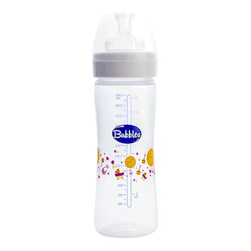 Baby Feeding Bottle Without Handle from Bubbles Classic, White, 270 ml
