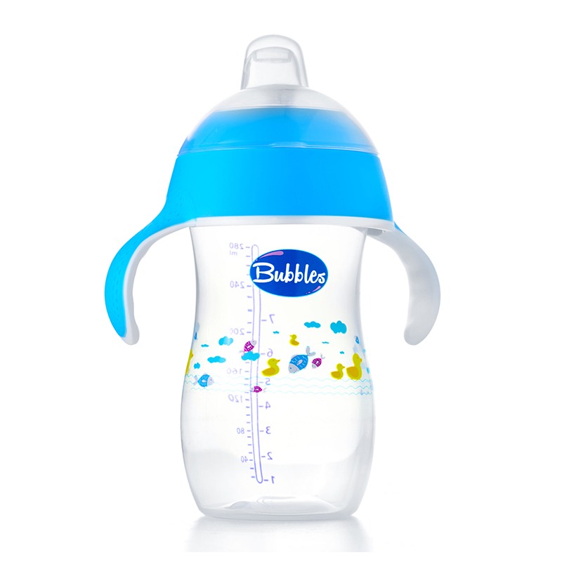 Baby Training Cup with Handle, Blue from Bubbles 280 ml