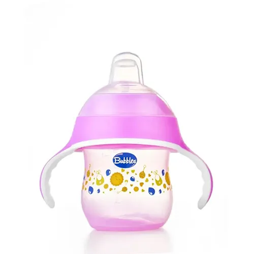 Baby Training Cup with Handle, Pink from Bubbles 150 ml