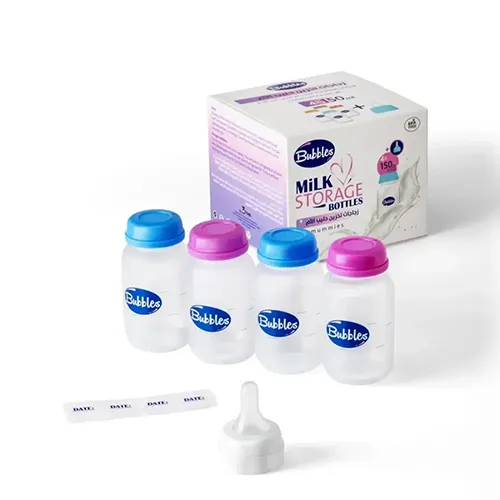 Bubbles Breast Milk Storage Bottle, 4 Pieces