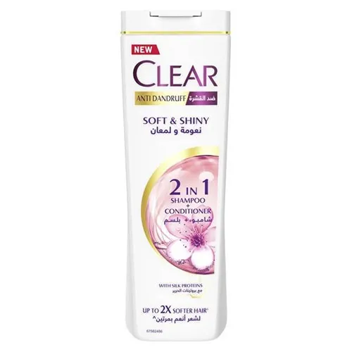Clear Shampoo + Conditioner 2-in-1 Smooth & Shiny for Women , 400 ml