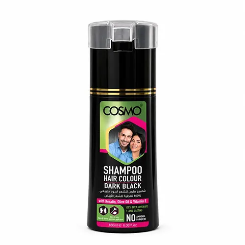 Cosmo Hair Colour Shampoo Natural & Healthy Black  , 180 ml