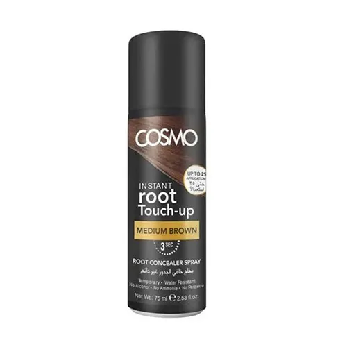 Cosmo Root Concealer Spray Temporary Medium Brown For Women , 75 ml