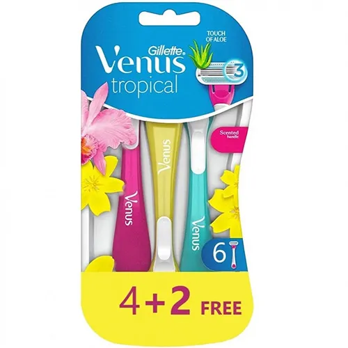 Gillette Venus Tropical Disposable Women's Razor , 6 Pcs