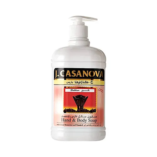 J. Casanova Liquid Soap with Bakhoor for Hands & Body, 500 ml