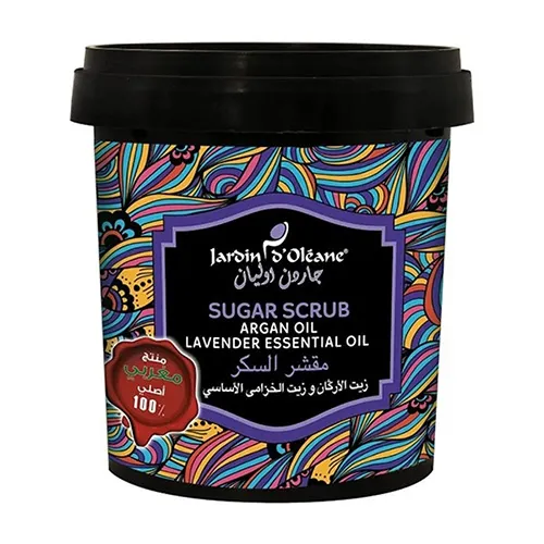 Jardin Oleane Sugar Face & Body Scrub Argan Oil & Lavender Essential Oil , 600 gm