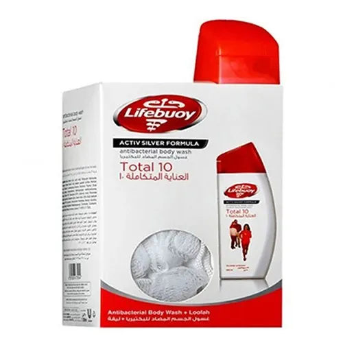 Lifebuoy Total Care Body Wash, 300 ml + Loofah