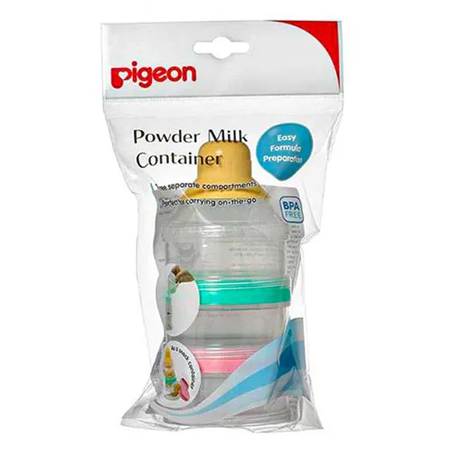 Pigeon Baby Milk Powder Storage Container, 3 Interconnected Pieces