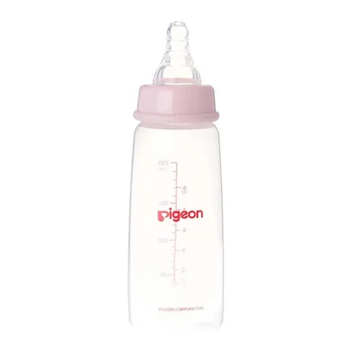 Pigeon Baby Plastic Feeding Bottle With Transparent Lid, 200ml