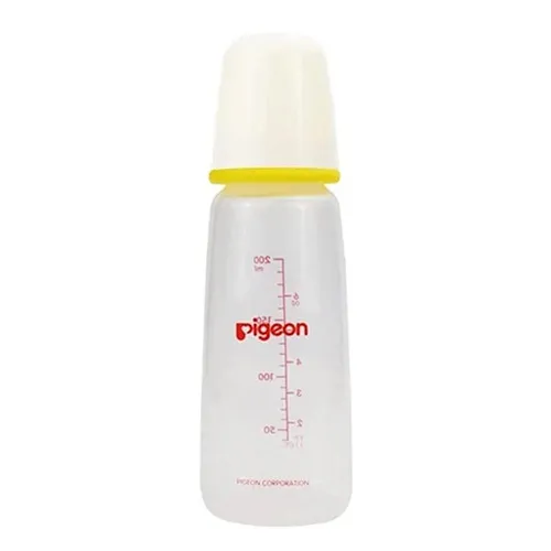 Pigeon Baby Plastic Feeding Bottle Without Handle, 200ml