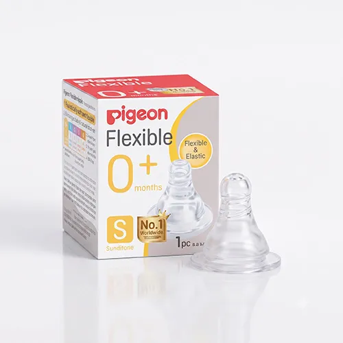 Pigeon Flexible Silicone Nipple, Size S +0 Months, 1 Piece