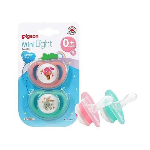 Pigeon Mini Lite Pacifier For Ages 0+ Months, Small Size, 2 Pieces