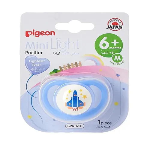 Pigeon MiniLight Pacifier Airplane Design Medium, From 6+ Months, 1pc