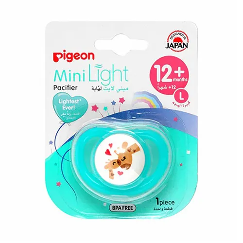 Pigeon MiniLight Pacifier Giraffe Design Large, From 12+ Months, 1pc
