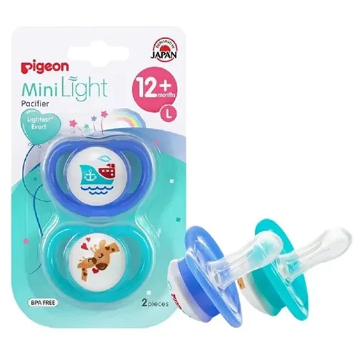 Pigeon MiniLight Pacifier Lightweight Silicone Large From 12+ Months, 2 Pieces