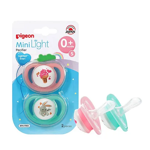 Pigeon MiniLight Pacifier Lightweight Silicone Small From 0+ Months, 2 Pieces