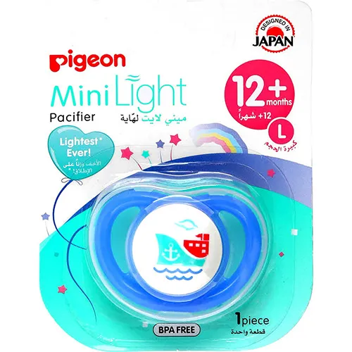Pigeon MiniLight Pacifier Ship Design Large, From 12+ Months, 1pc
