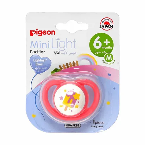 Pigeon MiniLight Silicone Pacifier Ice Cream Design Medium, From 6+ Months, 1pc
