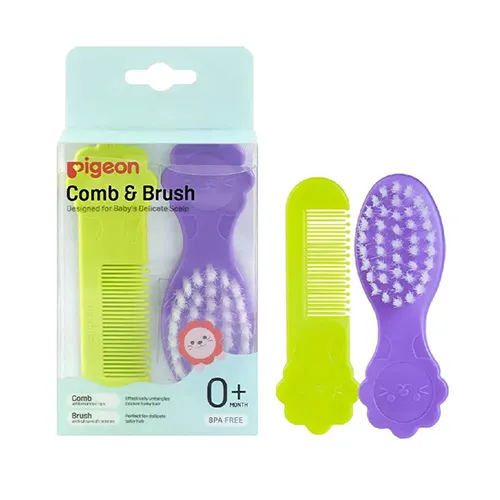 Pigeon Newborn Baby Brush & Comb Set