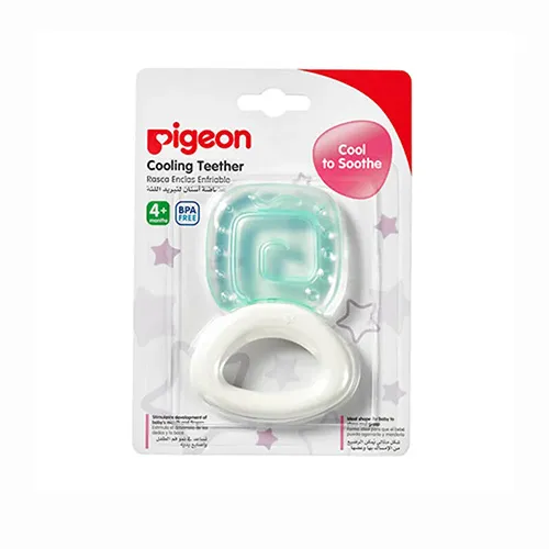 Pigeon Square-Shaped Cooling Teether for Gum Relief, From 4+ Months, 1pc