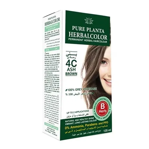 Pure Planta 4C One Permanent Vegan Hair Color Ash Brown , 135 ml