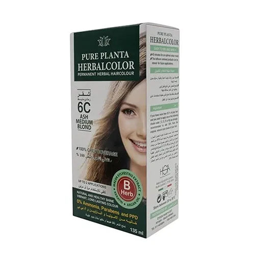 Pure Planta 6C One Permanent Vegan Hair Color Dark Ash Blonde , 135 ml