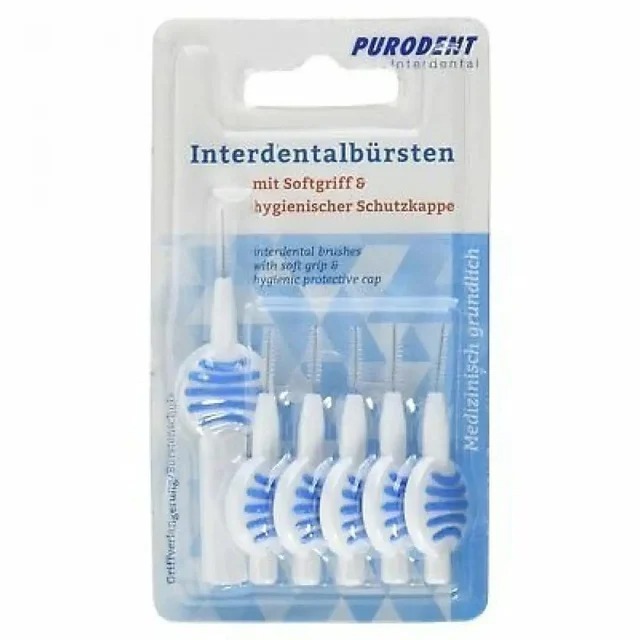Purodent Set 6 Pcs Toothbrush Interdental , Model 7078
