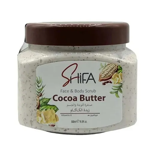 Shifa Face Scrub with Cocoa Butter & Vitamin E, 500 ml
