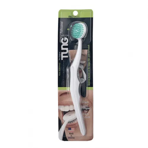 TUNG Tongue Cleaner Brush, Black/Purple